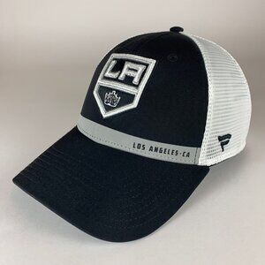 Los Angeles Kings NHL Black White Fanatics Snapback Trucker Hat